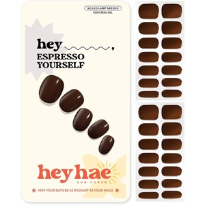 image:imageHeyhae Semi Cured Gel Nail Strips  Hey Born to ShineHey  Espresso Yourself