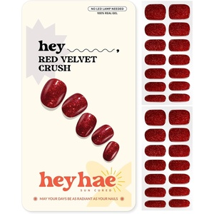 image:imageHeyhae Semi Cured Gel Nail Strips  Hey Born to ShineHey  Red Velvet Crush