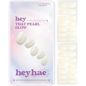image:imageHeyhae Semi Cured Gel Nail Strips  Hey Born to ShineHey  That Pearl Glow