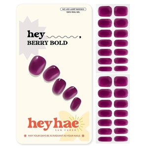 image:imageHeyhae Semi Cured Gel Nail Strips  Hey Love BlossomHey  Berry Bold