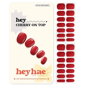 image:imageHeyhae Semi Cured Gel Nail Strips  Hey Love BlossomHey  Cherry on Top