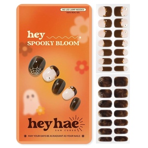 image:imageHeyhae Semi Cured Gel Nail Strips  Hey Love BlossomHey  Spooky Bloom